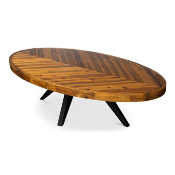 Parq Amber Oval Coffee Table - Ornate Home