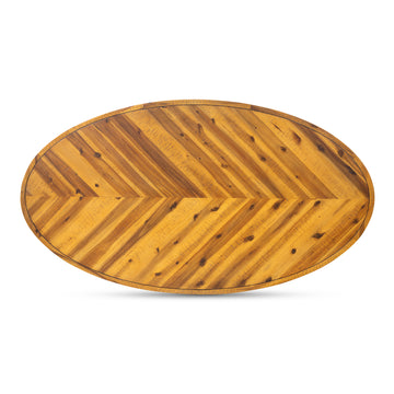 Parq Amber Oval Coffee Table - Ornate Home