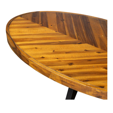 Parq Amber Oval Coffee Table - Ornate Home