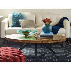 Parq Amber Oval Coffee Table - Ornate Home