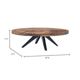 Parq Amber Oval Coffee Table - Ornate Home
