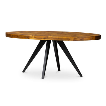 Parq Amber Oval Dining Table - Ornate Home