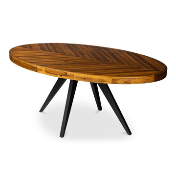 Parq Amber Oval Dining Table - Ornate Home