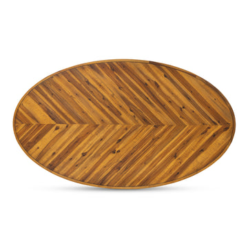 Parq Amber Oval Dining Table - Ornate Home