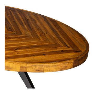 Parq Amber Oval Dining Table - Ornate Home