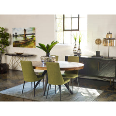 Parq Amber Oval Dining Table - Ornate Home
