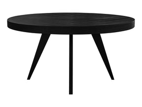 Parq Black 60 Inch Round Dining Table - Ornate Home