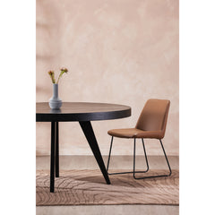 Parq Black 60 Inch Round Dining Table - Ornate Home