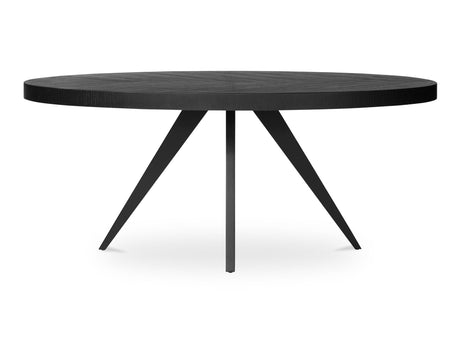 Parq Black Oval Dining Table - Ornate Home