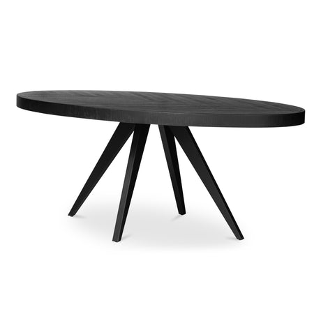 Parq Black Oval Dining Table - Ornate Home