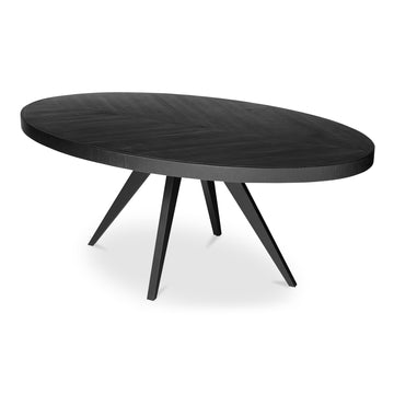 Parq Black Oval Dining Table - Ornate Home
