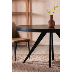 Parq Black Oval Dining Table - Ornate Home