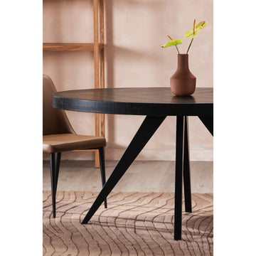 Parq Black Oval Dining Table - Ornate Home