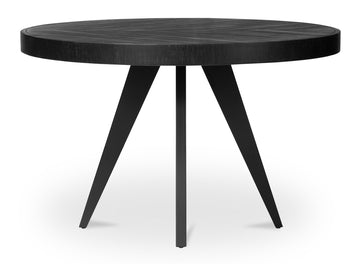 Parq Black Round Dining Table - Ornate Home
