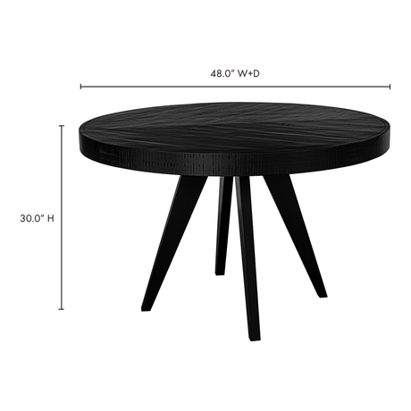 Parq Black Round Dining Table - Ornate Home