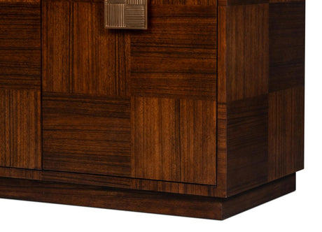 Parquet Brown Sideboard - Ornate Home