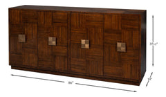 Parquet Brown Sideboard - Ornate Home
