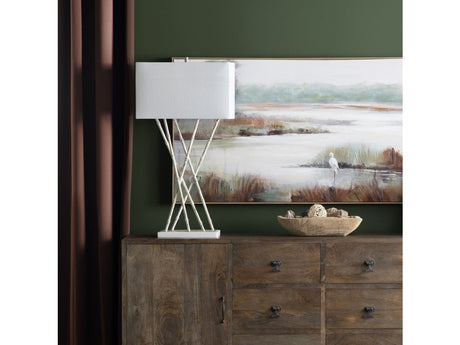 Parrish White Table Lamp - Ornate Home