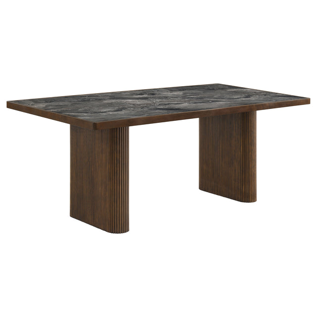 Parry Dark Walnut 80-inch Smart Top Paladina Dining Table - Ornate Home