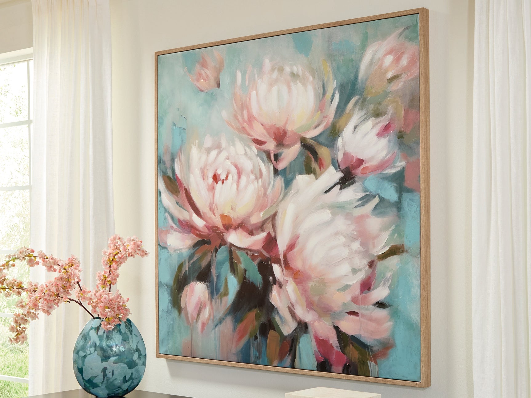 Parryville Aqua/Pink Wall Art (Online Special Price) - Ornate Home