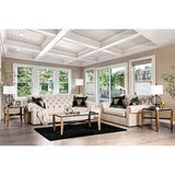 Parshall Beige/Gold Loveseat - Ornate Home