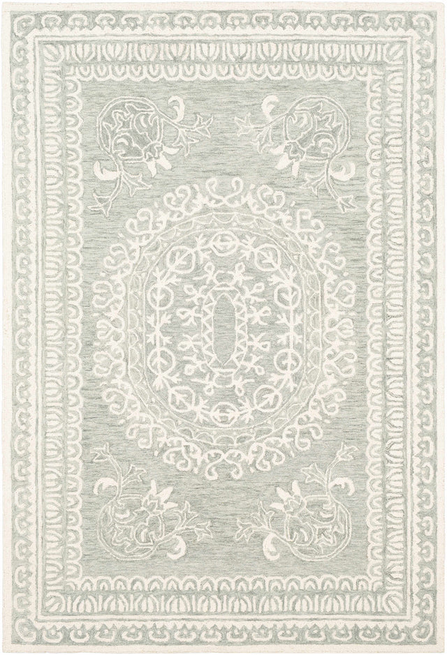 Parson Ivory/Sage Wool Area Rug - Ornate Home