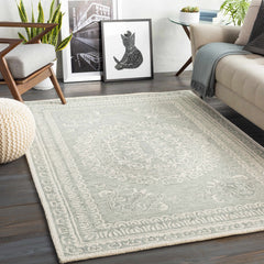 Parson Ivory/Sage Wool Area Rug - Ornate Home