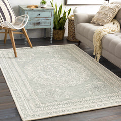 Parson Ivory/Sage Wool Area Rug - Ornate Home