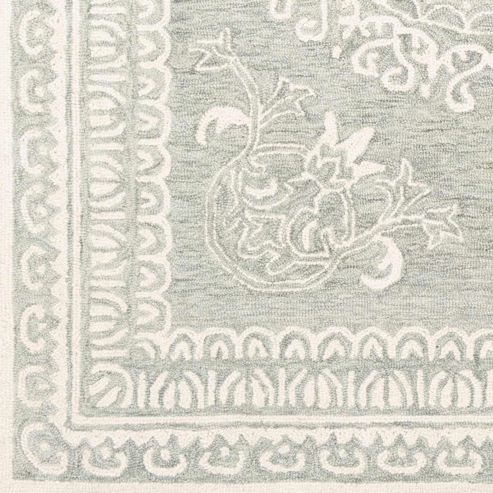 Parson Ivory/Sage Wool Area Rug - Ornate Home