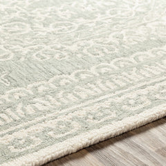 Parson Ivory/Sage Wool Area Rug - Ornate Home