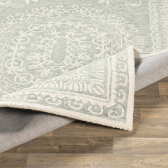 Parson Ivory/Sage Wool Area Rug - Ornate Home