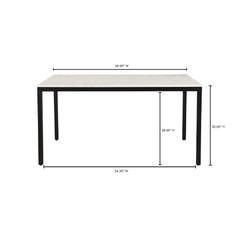 Parson White Marble Small Dining Table - Ornate Home