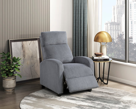 Parsons Dark Gray Reclining Chair - Ornate Home