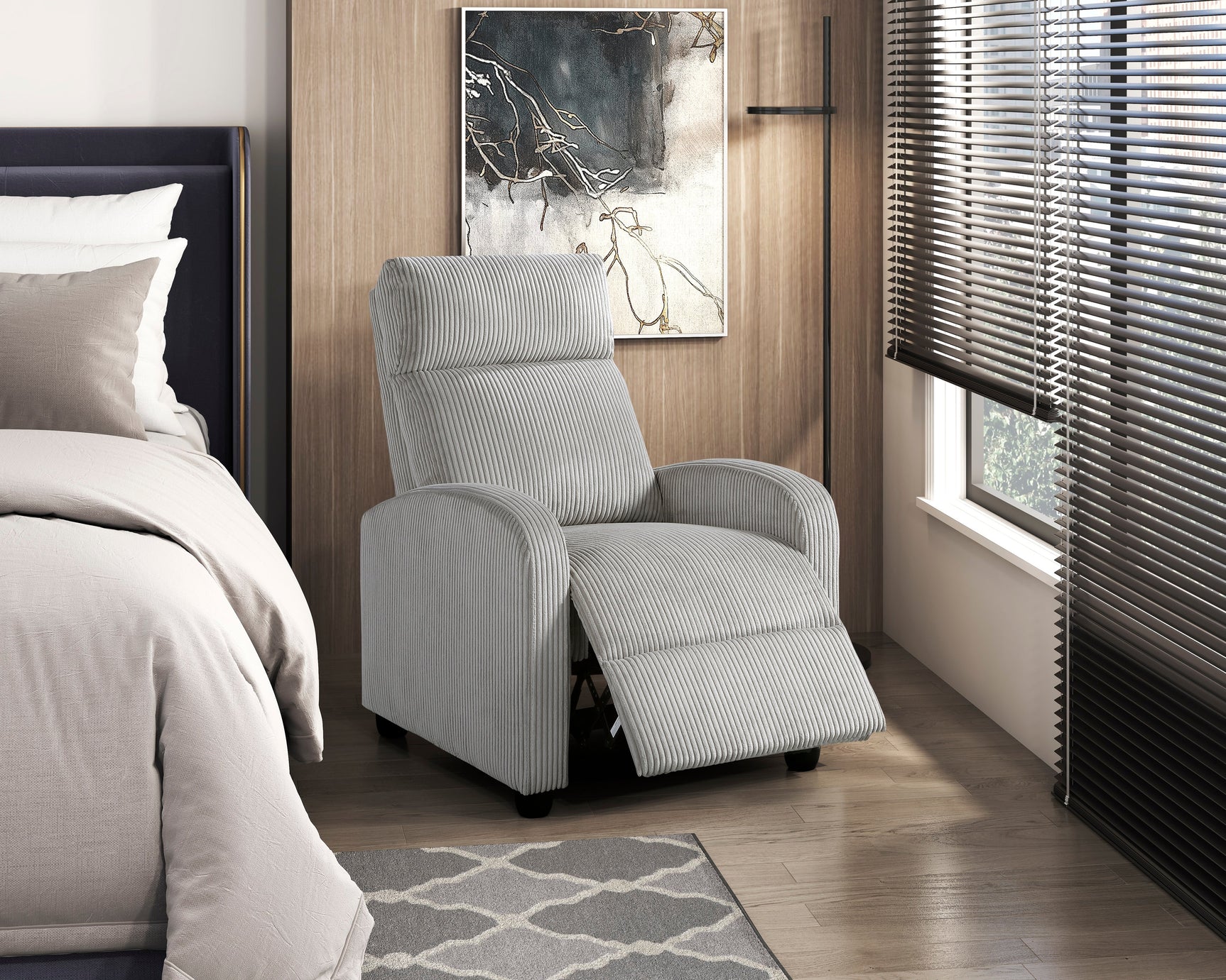 Parsons Gray Reclining Chair - Ornate Home
