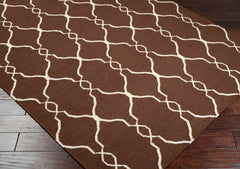 Partington Brown Wool Carpet Area Rug - Clearance - Ornate Home