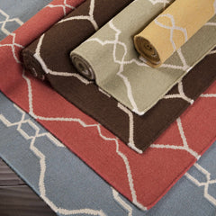 Partington Brown Wool Carpet Area Rug - Clearance - Ornate Home