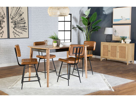 Partridge Antique Camel 5-piece Counter Height Dining Room Set - Ornate Home