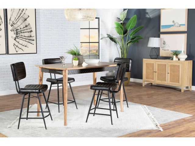 Partridge Antique Espresso 5-piece Counter Height Dining Room Set - Ornate Home