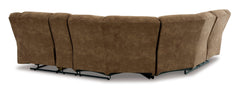 Partymate Brindle Manual Reclining Sectional Living Room Set - Ornate Home