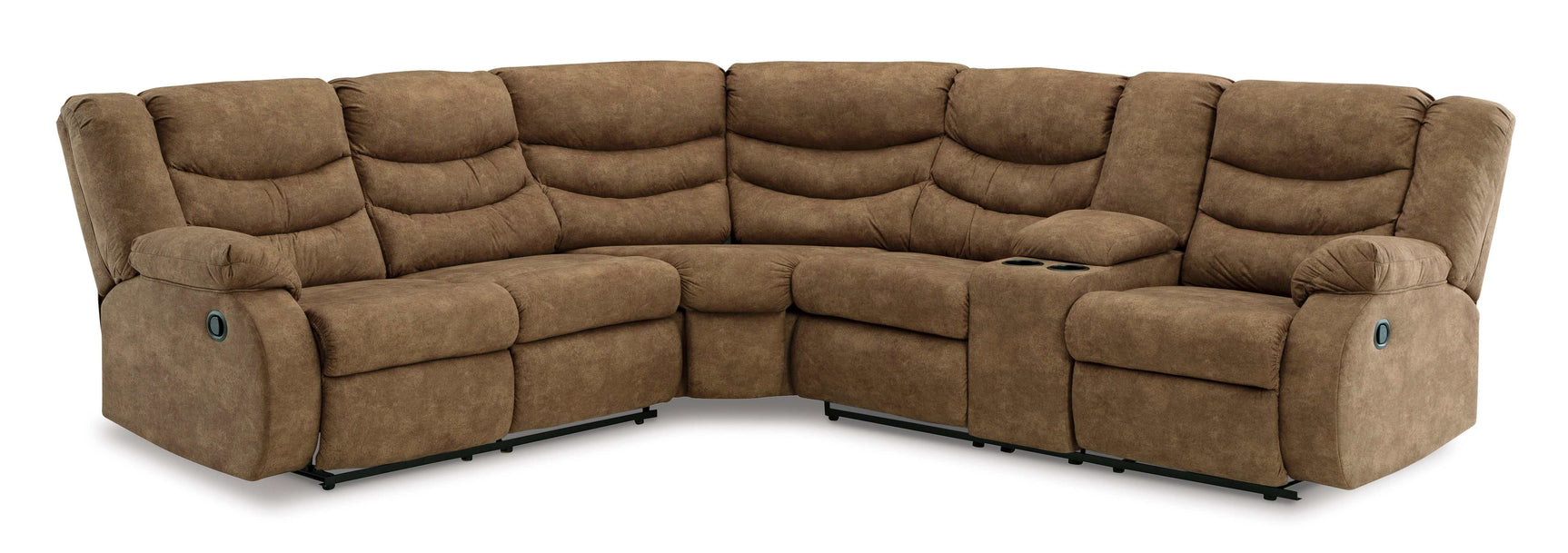 Partymate Brindle Manual Reclining Sectional Living Room Set - Ornate Home