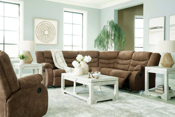 Partymate Brindle Manual Reclining Sectional Living Room Set - Ornate Home