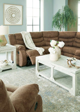 Partymate Brindle Manual Reclining Sectional Living Room Set - Ornate Home