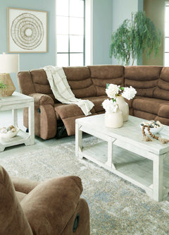 Partymate Brindle Manual Reclining Sectional Living Room Set - Ornate Home