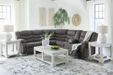 Partymate Slate Manual Reclining Sectional Living Room Set (Online Special Price) - Ornate Home