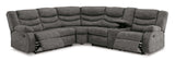 Partymate Slate Manual Reclining Sectional Living Room Set (Online Special Price) - Ornate Home