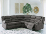 Partymate Slate Manual Reclining Sectional Living Room Set (Online Special Price) - Ornate Home