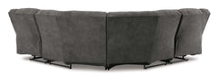Partymate Slate Manual Reclining Sectional Living Room Set - Ornate Home