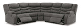 Partymate Slate Manual Reclining Sectional Living Room Set - Ornate Home