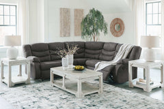 Partymate Slate Manual Reclining Sectional Living Room Set - Ornate Home