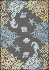 Pasca Charcoal Outdoor Area Rug - Clearance - Ornate Home